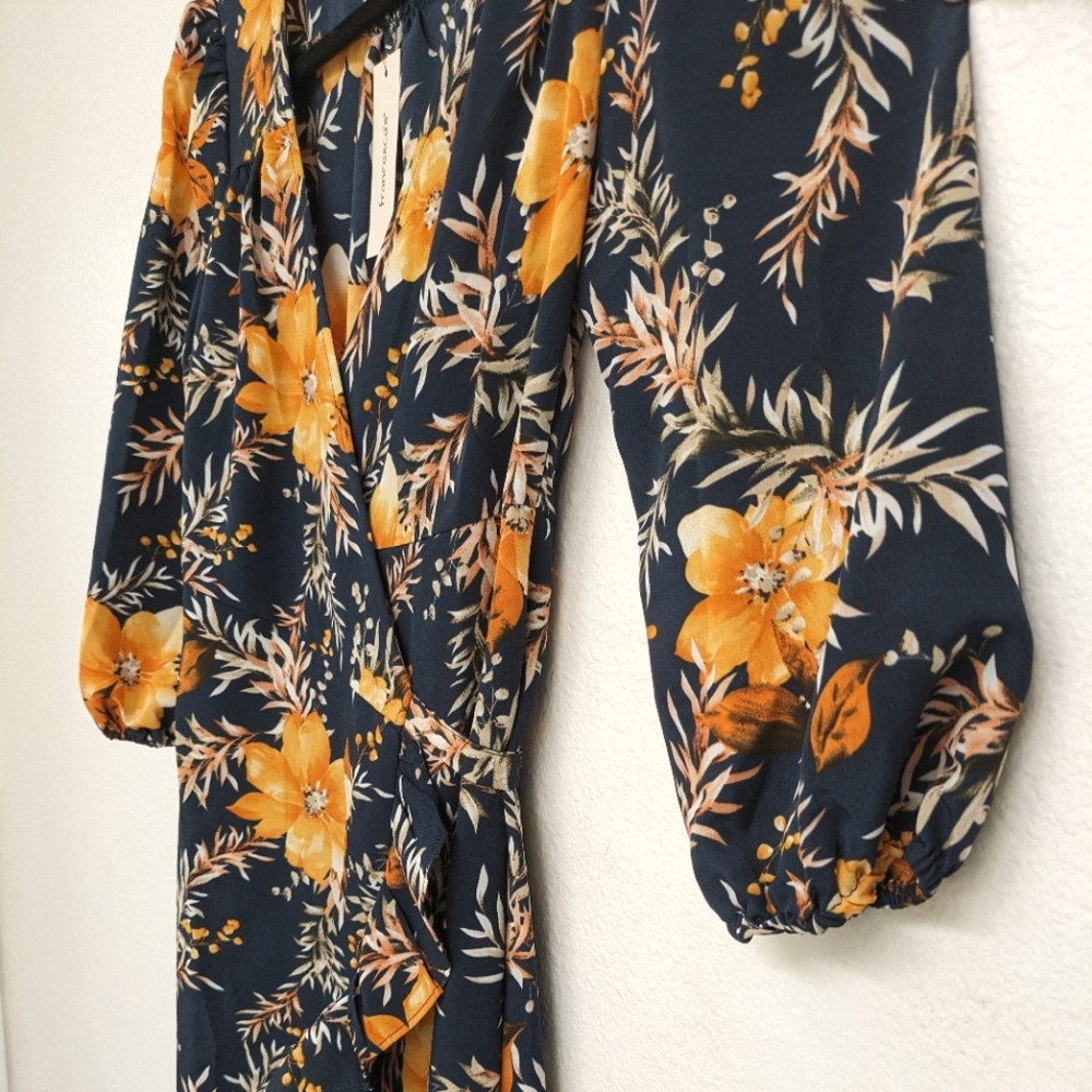 Francesca Wrap Floral Ruffle Dress - Picture 6 of 8